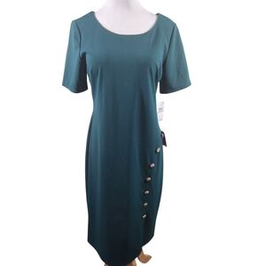 NWT SLNY Emerald Green Dress, sz 12